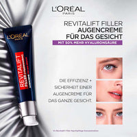 Oogcrème + Gezicht Revitalift Filler, Hyaluronzuur, 30 ml