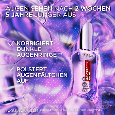 Augenserum Revitalift Filler Hyaluron + Koffein, 20 ml L'ORÉAL PARiS REVITALIFT