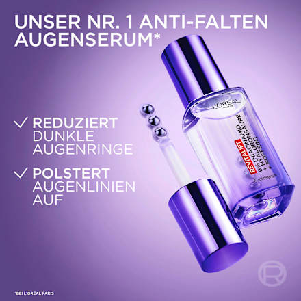 Augenserum Revitalift Filler Hyaluron + Koffein, 20 ml