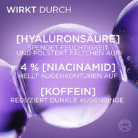 Augenserum Revitalift Filler Hyaluron + Koffein, 20 ml
