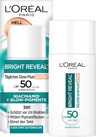 Fluid Glow Bright Reveal Getönt Hell LSF 50, 50 ml L'ORÉAL PARiS REVITALIFT