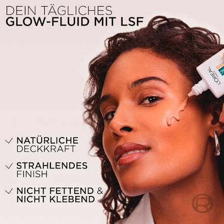 Fluid Glow Bright Reveal Getönt Mittel LSF 50, 50 ml L'ORÉAL PARiS REVITALIFT