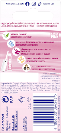 Lip Oil Glossy Finish Candy Pink, 5,5 ml