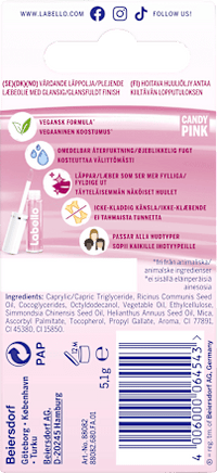 Lip Oil Glossy Finish Candy Pink, 5,5 ml