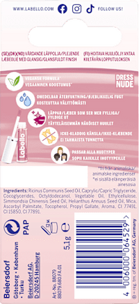 Lip Oil Glossy Finish Dress Nude, 5,5 ml