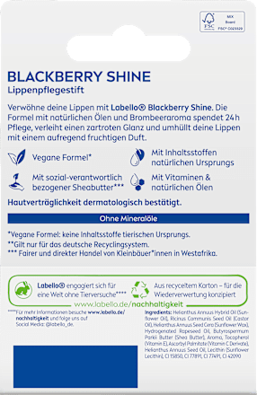 Blackberry Shine lippenbalsem, 4,8 g