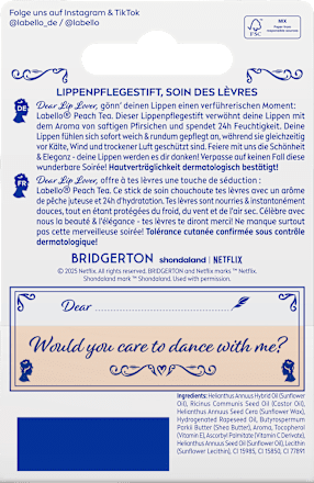 Lippenpflege Bridgerton Penelope & Colin Peach Tea, 4,8 g
