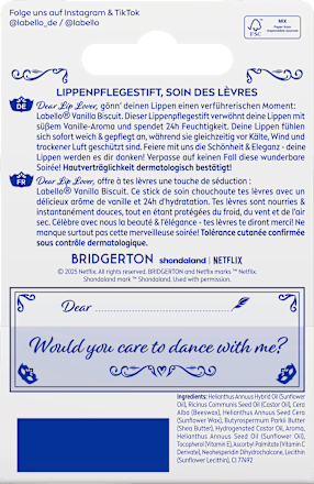 Lippenpflege Bridgerton Sophie & Benedict Vanilla Biscuit, 4,8 g