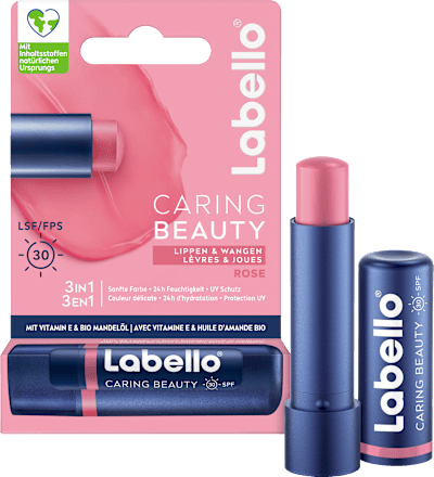 Caring Beauty Rose Lippenbalsem SPF 30, 4,8 g