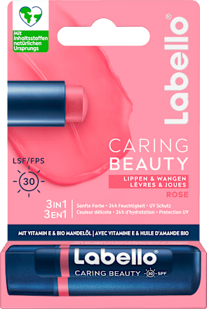 Caring Beauty Rose Lippenbalsem SPF 30, 4,8 g