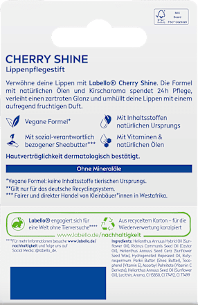 Lippenbalsem Cherry Shine, 4,8 g