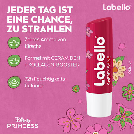 Lippenpflege Disney Princess Mulan Cherry Shine, 4,8 g