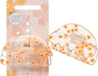 LANGHAARMÄDCHEN Haarklammer mit Blumen, transparent, 1 St