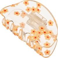 LANGHAARMÄDCHEN Haarklammer mit Blumen, transparent, 1 St