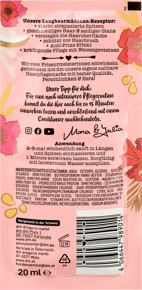 LANGHAARMÄDCHEN Haarkur Intense Repair, 20 ml