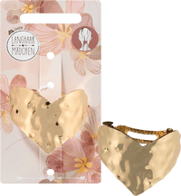 Patentspange Herz, Gold-Optik, 1 St