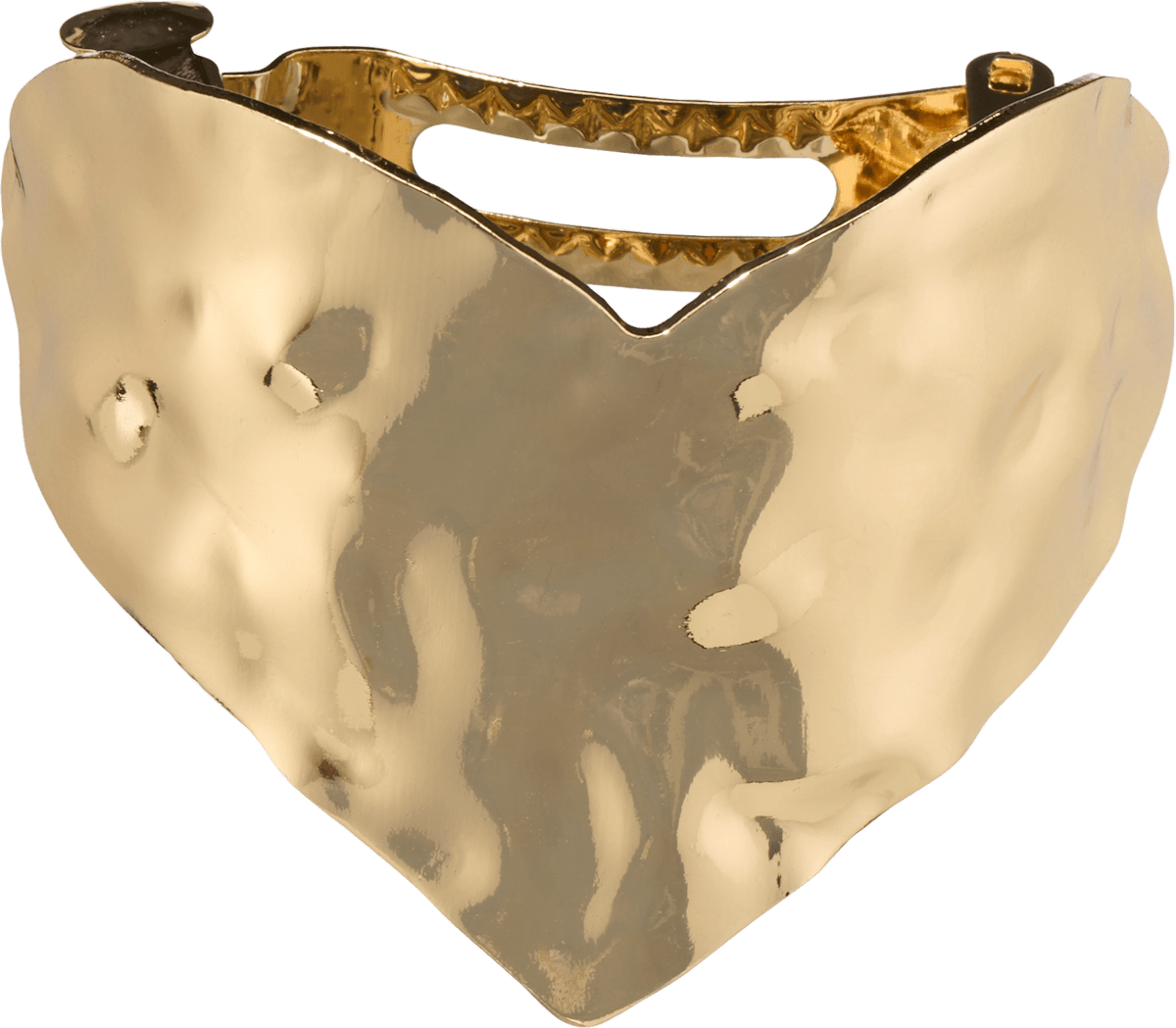 Patentspange Herz, Gold-Optik, 1 St
