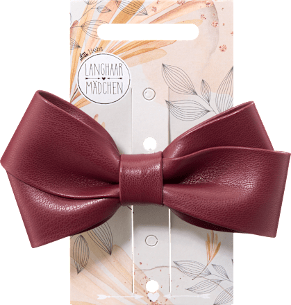 Strik met laksluiting, lederlook, donkerrood, 1 stuk