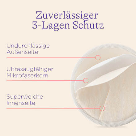 Stilleinlagen waschbar, 4 St