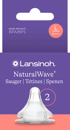 Natural Wave spenen, maat L, vanaf 6 maanden, 2 stuks