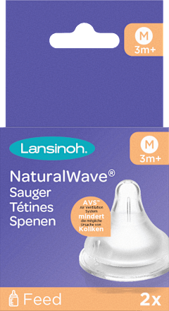 Natural Wave Siliconen Speentjes, Maat M, vanaf 3 maanden, 2 stuks