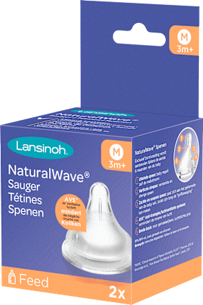 Natural Wave Siliconen Speentjes, Maat M, vanaf 3 maanden, 2 stuks