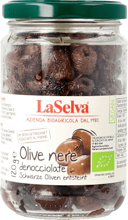Oliven schwarz, entsteint, im Ofen getrocknet, 120 g