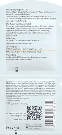 Anti-rimpel gezichtsmasker Basis Sensitive (2x5 ml), 10 ml