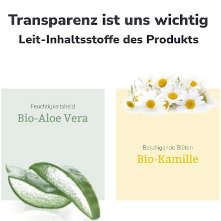 Vloeibare zeepbasis gevoelig met biologische aloë vera en biologische kamille, navulverpakking, 500 ml