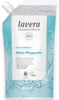 Vloeibare zeepbasis gevoelig met biologische aloë vera en biologische kamille, navulverpakking, 500 ml
