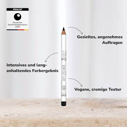 Kajal Soft 01 Black, 1,1 g lavera NATURKOSMETIK