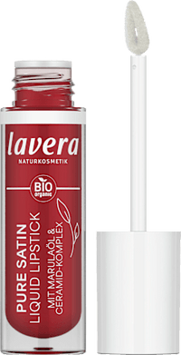 Lippenstift Liquid Pure Satin 01 Poppy Red, 4 ml lavera NATURKOSMETIK