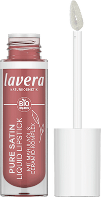 Lippenstift Liquid Pure Satin 02 Nude Petal, 4 ml lavera NATURKOSMETIK