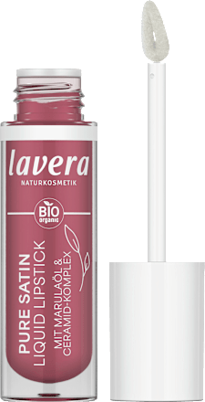 Lippenstift Liquid Pure Satin 03 Wild Mauve, 4 ml lavera NATURKOSMETIK