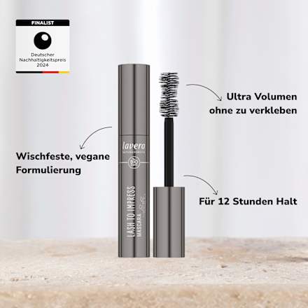 Mascara Lash To Impress Black, 14 ml lavera NATURKOSMETIK