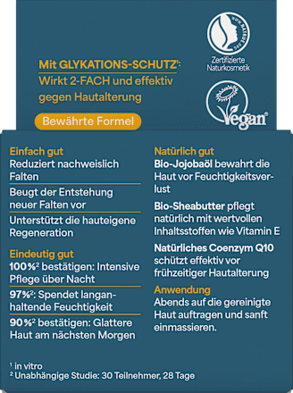 Nachtcreme Anti Falten Q10 Basis Sensitiv, 50 ml