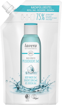 Pflegedusche Nachfüllbeutel Basis Sensitiv 2in1, 500 ml lavera NATURKOSMETIK