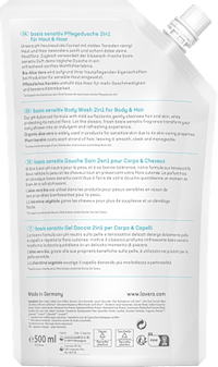 Pflegedusche Nachfüllbeutel Basis Sensitiv 2in1, 500 ml lavera NATURKOSMETIK