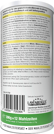Diät Shake, Slim Shake Banane & Quark, 396 g