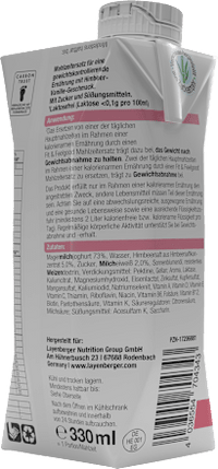 Diät Shake, Slim Shake Himbeer & Vanille, trinkfertig, 330 ml