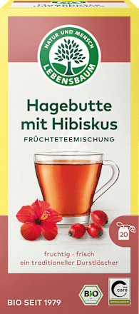 Früchtetee Hagebutte & Hibiskus (20 Beutel), 50 g