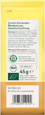 Gewürzmischung, Cumin-Koriander-Muskat, 45 g