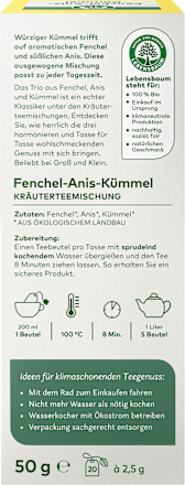 Kruidenthee venkel-anijs-karwij (20 zakjes), 50 g