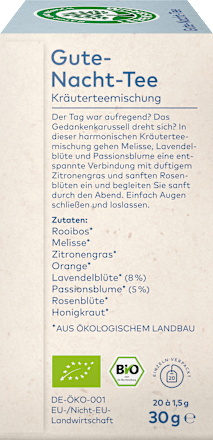 Kruidenthee "Goede Nacht Thee" (20 zakjes), 30 g