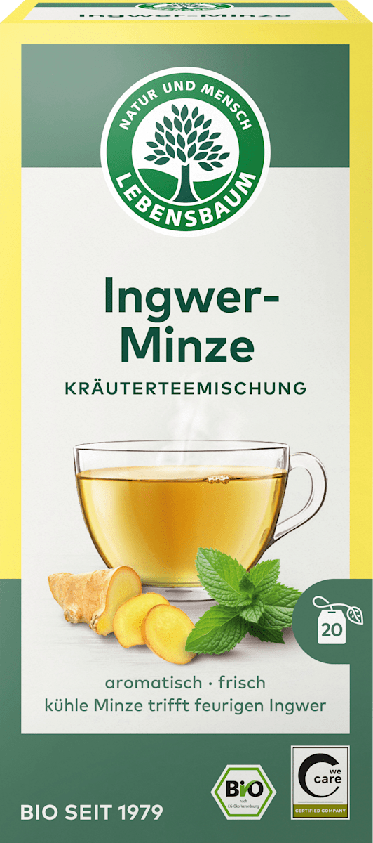LEBENSBAUM Kräutertee, Ingwer-Minze (20 Beutel), 30 g