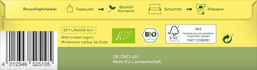 Gember-Citroen Kruidenthee (20 zakjes), 40 g