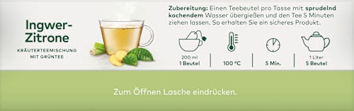Kräutertee Ingwer-Zitrone (20 Beutel), 40 g