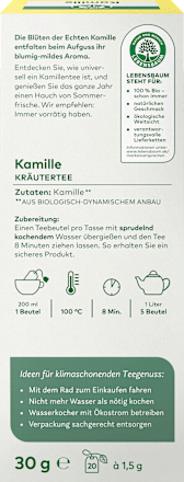 Kräutertee Kamille (20 Beutel), 30 g