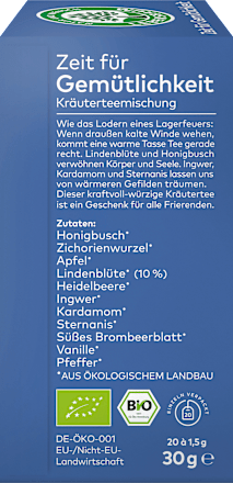 Kräutertee "Zeit für Gemütlichkeit" (20 Beutel), 30 g