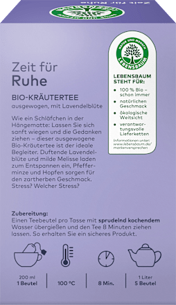 Kruidenthee "Tijd voor rust" (20 zakjes), 30 g